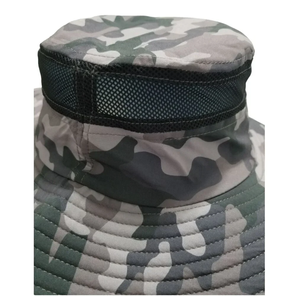 24/7 Life Outdoor Breathable Larry Bucket Hat In Grey Camo - Size OS‎